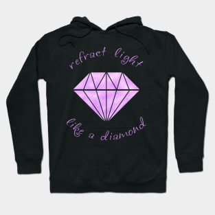 Refract Light Like a Diamond - Pastel Purple Hoodie